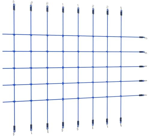 KFPOERTFGD Kletternetz für Kinder, Kletterseil Outdoor 200x150 cm, Polyethylen Netz für den Garten, Blau