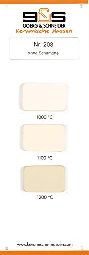 Goerg & Schneider Tonmasse 208 - hellbrennend, ohne Schamotte, Ton zum Töpfern