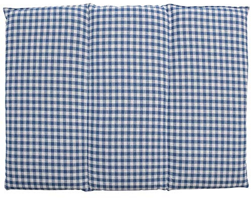 Coussin aux pépins de raisin - Taille 40x30-3 compartiments - bleu et blanc - Coussin thermique - Coussin aux graines - Compresse froide -