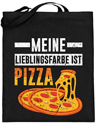 Chorchester Idéal pour les fans de pizza – Sac en jute (avec longues anses), Noir , 38cm-42cm