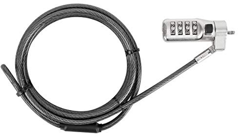 Targus ASP86GL, Lucchetto a Combinazione Fissa per Computer Portatile e Cavo di Sicurezza per Desktop (ASP86GL)