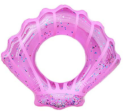 ZaH Shell Swim Rings for Kids Adults Pool Swimming Ring Inflatable Float Raft Water Swim Tube Summer Beach Party Decoration (Pink, Kids)