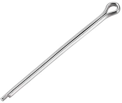 sourcing map 30Stk. Geteilter Splint 2mm x 35mm 2 Zinken Schlüssel Silber | 304 Edelstahl