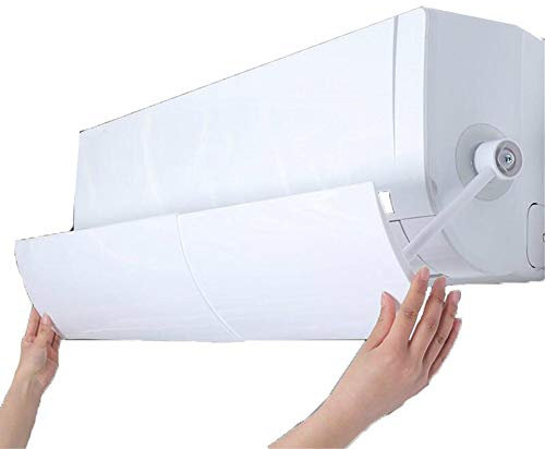 XGWML Parabrisas De Aire Acondicionado, Parabrisas Colgante De Aire Acondicionado, Aire Acondicionado Ajustable para El Hogar, Soplado Anti-Directo, Deflector Retráctil, (Lustroso,56cm*18cm)