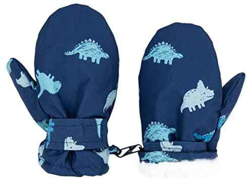 FORUHOO Kinder Handschuhe Wasserdicht mit Fleece Fäustlinge für Unisex Baby Winter