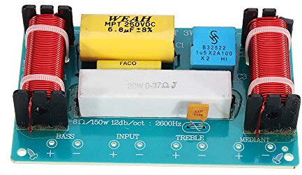 DollaTek 2pezzi altoparlante audio 120W modulo altoparlante divisore di frequenza a tre vie filtri crossover per bassi alti/medi/bassi