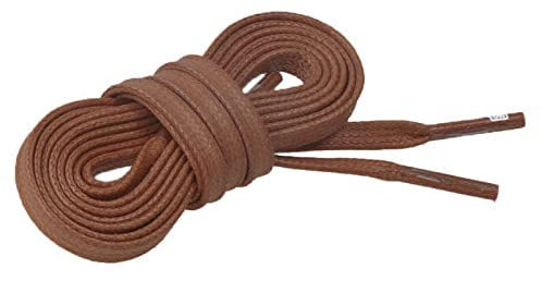 CORD ON - Lacets plats en coton ciré. Largeur 6 mm - 1 paire (Chameau, 90)