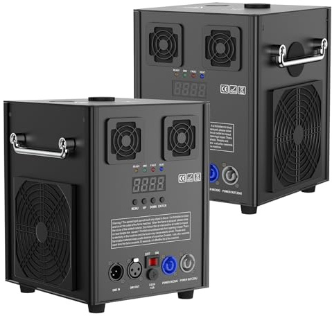FODEXAZY Neue Version 1000W Pyrotechnikmaschinen Cold Spark Feuerwerksmaschine Spark Machine mit Fernbedienung für Party Halloween Hochzeit Konzert 2PCS