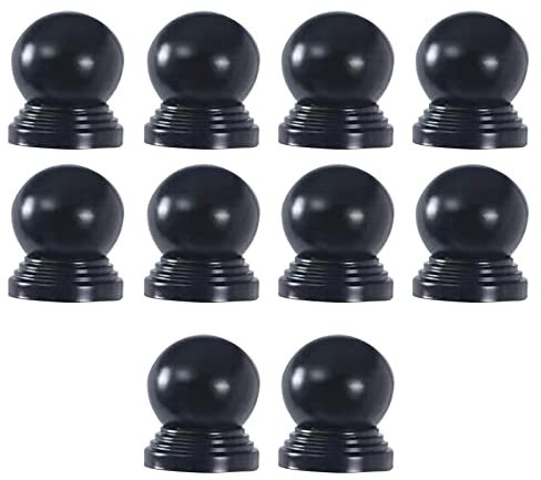 MFFIRE 10 X Chapeau De Poteau De Fleuron De Clôture De Dessus De Boule De Fer De avec La Protection De Décor De Base Noir Carrée Plate,40x40mm
