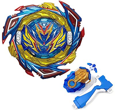Desamvap Bey Battling Tops Dynamite Kampf Kreisel B-187 Saber Valkyrie.Sh-7 Bey Burst Set, Metall Fusion Kampf Kreisel, Mit B-184 Launcher und Griff, Geschenk für Kinder
