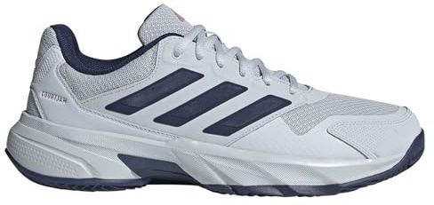 adidas Herren CourtJam Control 3 Clay Tennis Shoes Tennisschuhe, Halo Blue/Dark Blue/Team Shock pink 2, 46 2/3 EU