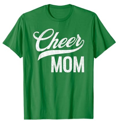 Cheer Mom Green Cheerleading Matching Parents T-Shirt
