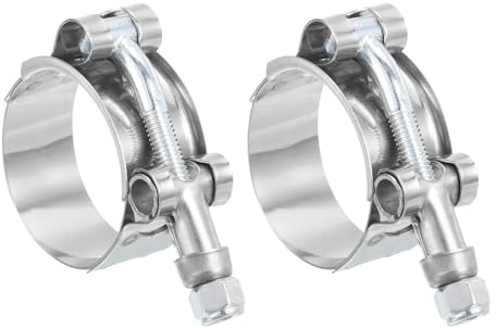 sourcing map T-Bolt Hose Clamp 2Pcs Working Range 35-40mm 201 Stainless Steel Bolt Intake Intercooler Clamps fo Intercooler Clamp Tube