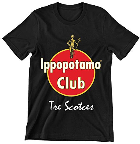 Incidiamo T-Shirt Uomo Film Cult Ugo Calboni Ippopotamo Club Tre scotches - Film Cult Italiani Manica Corta Taglie dalla S alla XXL
