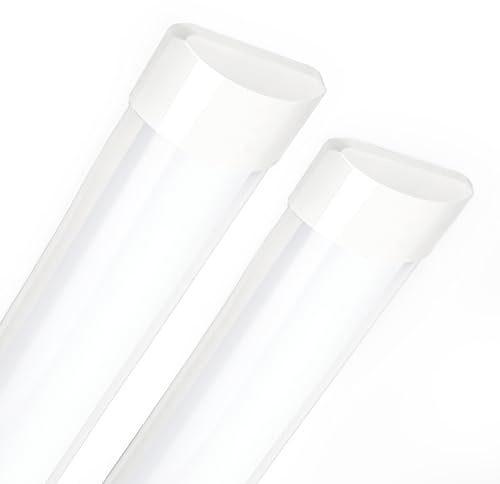 BrightFly Sundertech Lot de 2 Reglette LED 150cm, Neon LED 45W Blanc Froid 6500K, Tubes Lumineux pour garage, entrepôt, parking, bureau, atelier, éclairage de cuisine