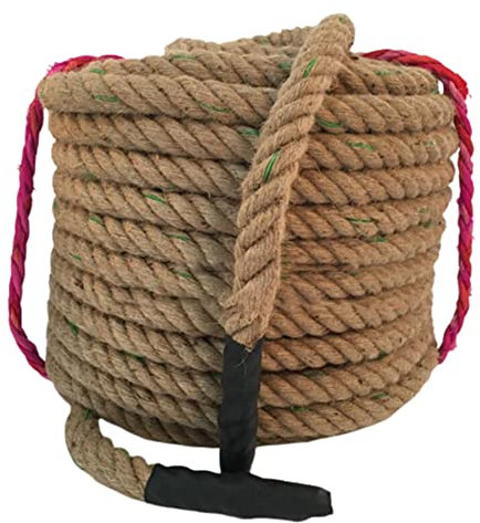 Dickes Seil, natürliches Juteseil, Fitness-Training, Kletterseile, for drinnen und draußen, Fitnessstudio, Übungsseil, 30 mm Durchmesser, Kordel, Schnur, Terrassenseil, 4-strängiger Draht, Hanfseil, J