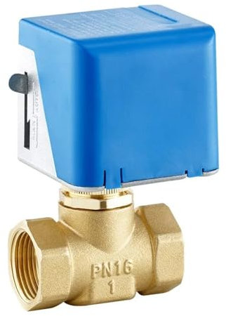 CAAUYXZW DN15 DN20 DN25 motorisierte elektrische Messing-Kugelventile 2-Draht AC 220 V Zwei-Wege-Absperrventil (Color : 220VAC-2 Way, Size : DN32)
