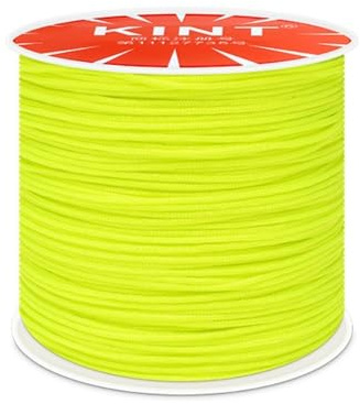 Whakano Nylonschnur 0,8mm,Makramee-Schnur,Nylon Seil Perlenschnur,Cord Makramee Band für Geflochtene Armbänder,Schmuckherstellung Handwerk Halsketten,Makramee,Geschenkverpackung,Fluoreszierend Gelb