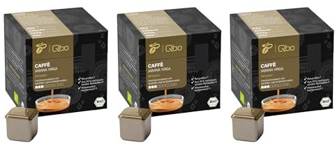 Tchibo Qbo Caffè Jabana Yirga Premium Kaffeekapseln, 81 Stück - 3x27 Kapseln (Caffè, Intensität 03/10, hocharomatisch), nachhaltig, Bio-Siegel, aus 70% nachwachsenden Rohstoffen