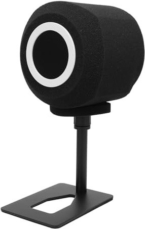 Mikrofonstativ Vindruta Set, Mikrofon Vindruta Popfilter med Telefonhållare, Svamp Mikrofon Vindruta för Vanlig Kondensor Mikrofon