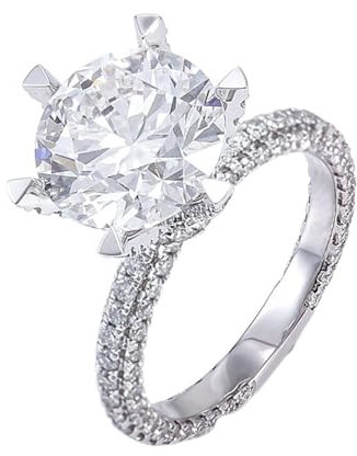 KnSam 14K Weißgold Au585 Eheringe Echt Schmuck, Klassiker Pärchen Ringe mit 2ct Moissanit, Gold 585 Bandringe, Gr.60 (19.1)