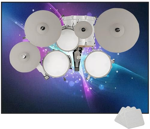 200 x 160 cm Drum Rug Schlagzeug Teppich - Schallschutz Teppichmatte - Quadratische Schallschutzdecke für E Drum - rutschfeste Trommel Teppiche für Akustik Schlagzeug Drum Kits Bass Drum Snare