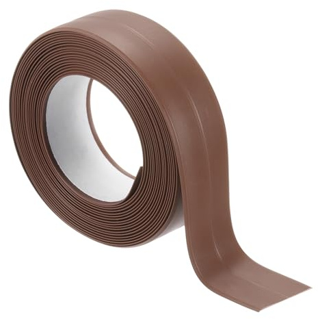 PATIKIL Caulk Tape 0.9 x 10.5 Ft, Self Adhesive Sealing Tape Waterproof Toilet Tub Caulk Sealant Strip Sealing Trim for Kitchen Bathroom Toilet Bathtub Sink Countertop, Brown