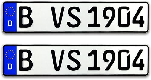 VooSale 2 Autoschild | Nummernschild | Kfz-Kennzeichen DIN-Zertifiziert und reflektiernd nach ihrem Wunsch geprägt
