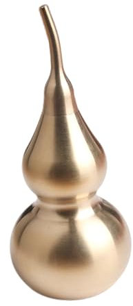 Ciieeo Creative Copper Gourd Ornament Feng Shui Desktop Decor Statue Hollow Copper Craft with Non-fading Finish Chic and Delicate Tabletop Accent for Home Decoration the Home