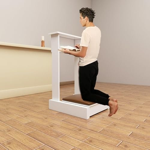 Gebetsbank Kniebank mit Ablage – Perfektes religiöses Geschenk für Zuhause & Kirche Anbetung – Bequeme Gebetsunterstützung für Hingabe & Meditation