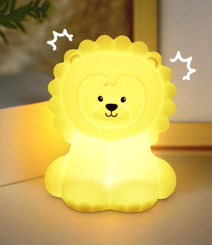 Luz Nocturna Infantil,Lampara Bebe noche,9 Colores Luz Bebe Nocturna,Noche Recargable por USB,Lampara Quitamiedos Infantil Silicona para Sala de Estar,Sala de Niños,Deco Dormitorio,para Niñas Niños