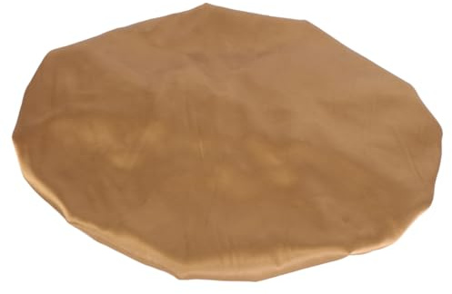 Homoyoyo Doppellagige Duschhaube Damen aus Imitationsseide mit Verstellbarem Sitz und Leichtem Tragekomfort für Make Up und Gesichtsreinigung in Gold