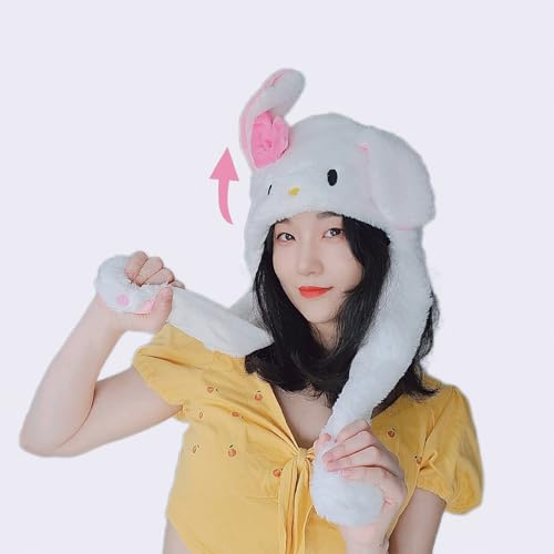 Kätzchen beweglicher Ohrenhut, Jumping Cap, süßes Cosplay-Zubehör für Frauen und Mädchen, Party Urlaub Katze