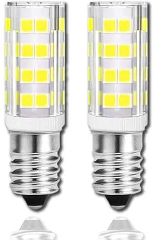 MARRTHH LED E14 Screw in Bulb, 5W 220V, 450 Lumens, for Cooker Hood, Ceiling Lamp, Sewing Machine, Refrigerator, Pack of 2 (Cool White 6000k)