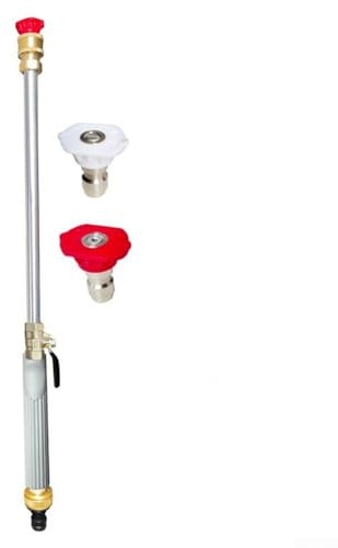 Gdfnmogo Hochdruckreiniger-Stab mit 2 Düsen, robuster Messing- und Edelstahl-Hochdruckreiniger-Aufsatz für Gartenschlauchreinigung (2 Düsen, grau)