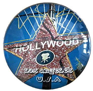 3D Hollywood Los Angeles USA Réfrigérateur Aimant en Verre Cristal Aimant À La Main Touristique Voyage Souvenir Collection Cadeau Tableau Tableau Magnétique Autocollant Décoration de La Maison