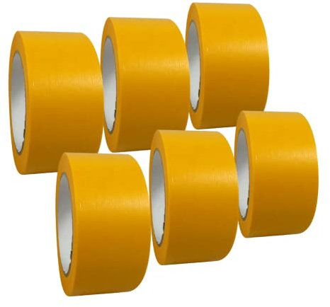 6 Rollen 'Premium' Washi Tape/Klebeband/Goldband/Malerband/Abdeckdeckband/Malerkrepp, Abmessungen:50 mm x 50 m