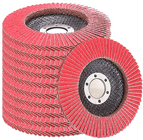 COSPOF Flap Discs, Flap Wheels 60 Grit, Ceramic Grinding Discs 115mm, 4-1/2 x 7/8 Inch Work with Universal Angle Grinders, Suitable for Metal Sanding Grinding and Conditioning, Type29, 10 Pack.