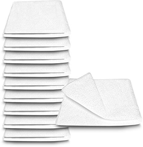 ARLI 10x Handtuch 50 x 90 cm weiß 10er Set Pack Gästetücher Handtuch 100% Baumwolle 10 Handtücher hochwertige Frottier Frottee klassisch Design Handtuchaufhänger Aufhänger Weiss