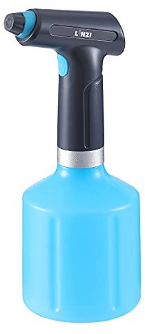 LINZI Automatic Electric Garden Sprayer 900ML, Battery Powered USB Rechargeable with Adjustable Nozzel for Gardening, Flower Watering, Sterilizating, Insect Killer Pest Control, Blue