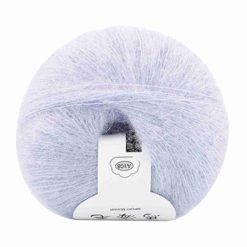 Strickgarn Handstrickgarn Kuuleyn Mohair Wool Ball 100% Brandneue, Weiche Mohair Strickwolle Garn Diy Schal Schal Häkelgarn Zubehör(Grau)