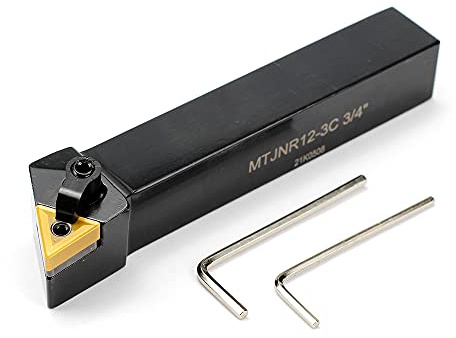 OSCARBIDE 3/4 Shank Lathe Turning Tool Holder MTJNR12-3C,5Overall Length,Right Hand with TNMG332 Insert,93 Degree,1 Pieces