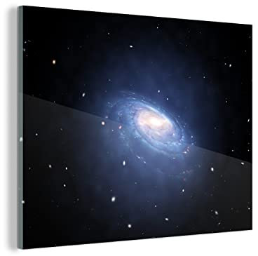 Glasbild Glasfoto Wandbild Bilder Deko 40x30 cm Eine Illustration einer beleuchteten Milchstraße