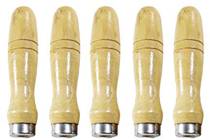 SOIMISS Universalwerkzeug Siebträger Holzfeilengriff Für Die Holzbearbeitung 5Pcs Holzgriff für Dateischneide Handeln Metallkragen- 6. 8Mm Innenloch Griff Aus Holzschneid T-Werkzeug