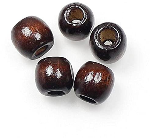 Bemvp Vintage Naturholz Lose Perlen 100 Stück Großes Loch Oval Holz Zwischenperlen Für DIY Schmuckzubehör
