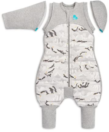 Love To Dream Übergang Pucksack, Baby Schlafsack, Medium (6-8,5kg), idealer Stoff für kalte Temperaturen (<16°C), patentiertes abnehmbares Flügel Design, Weiß, Von Hebammen empfohlen