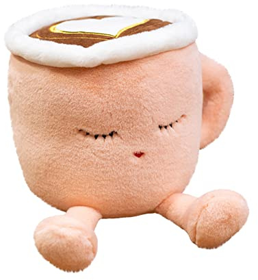20CM Latte Kaffeetasse Kuscheltier Boba Stofftier Plüschtier Milchtee Teetasse Plüschpuppen Gefüllte Plüsch Spielzeug Obst Komfort PlüschKissen Weiches Schlafkissen Geburtstagsgeschenk für Kinder
