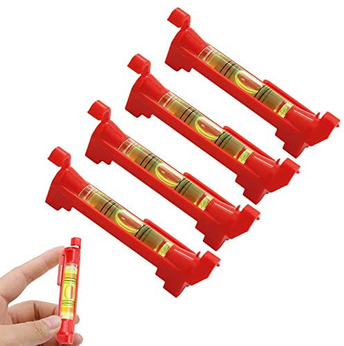 Schnurlinien Richtwaagen, 4 Stück Schnurwasserwaage, Rot Wasserwaage Schnur, Schnurwasserwaage Profi, Schnurwaage Wasserwaage Für Maurerarbeiten, Klempnerarbeiten, Rinnenarbeiten, Spirit Level