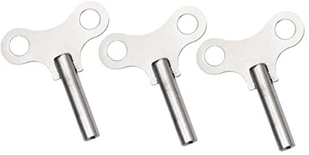 Homoyoyo 3 Stück Stahl Uhraufzugsschlüssel Verschleißfest 4,4mm Aufziehwerkzeug Für Mechanische Stand Und Wanduhren Mit Rutschfester Oberfläche