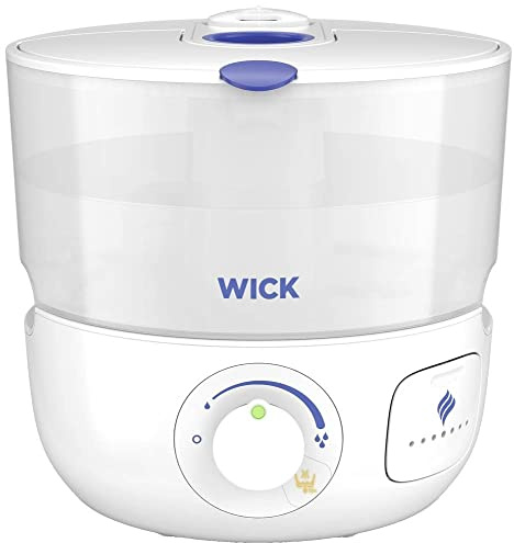 Wick Obere Befüllung Kaltluft Ultraschall Luftbefeuchter – Einfach – Ganzjährig für Wohnzimmer, Schlafzimmer, Babyzimmer – Bis zu 24 Stunden für 35 m² – Leise – Ätherisches Öl – VapoPads – WUL585E